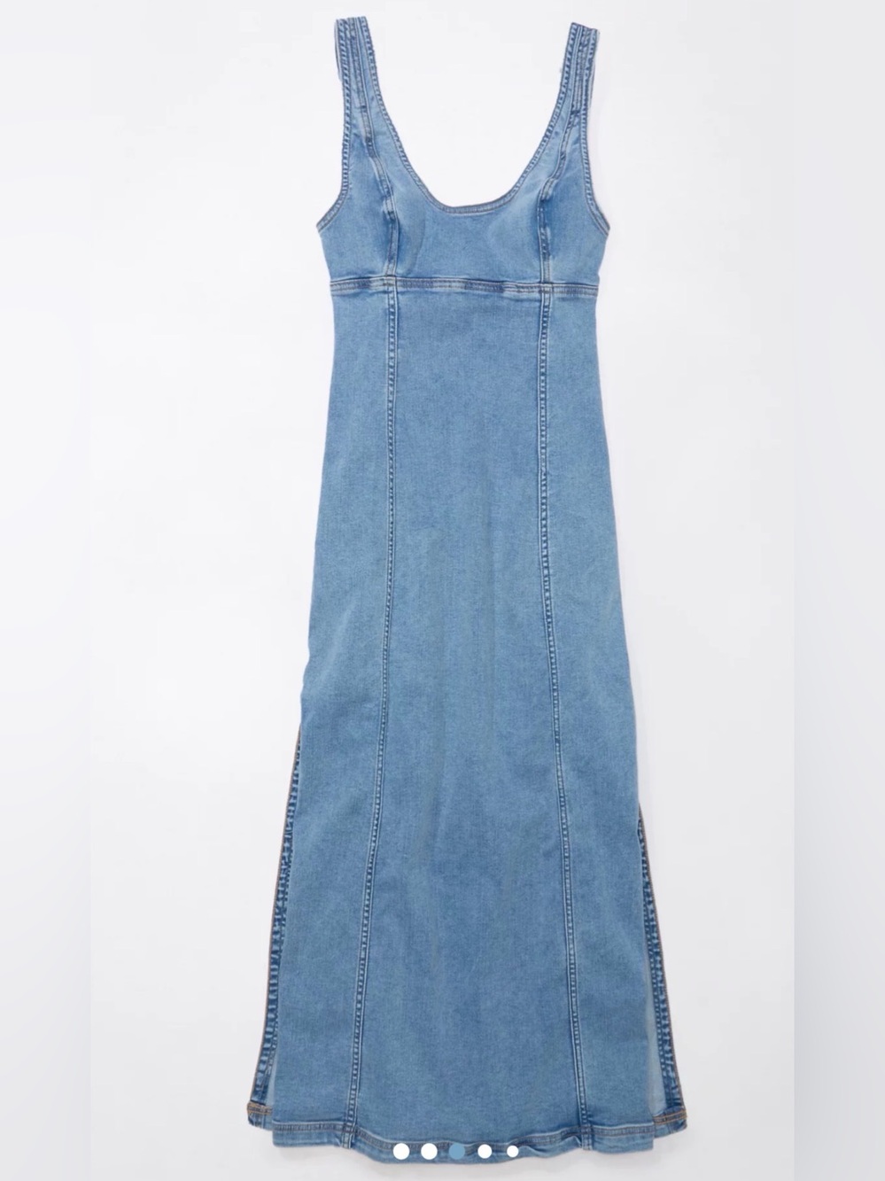 American Eagle Outfitters Light Blue Denim Maxi Dress - Picture 14 of 15